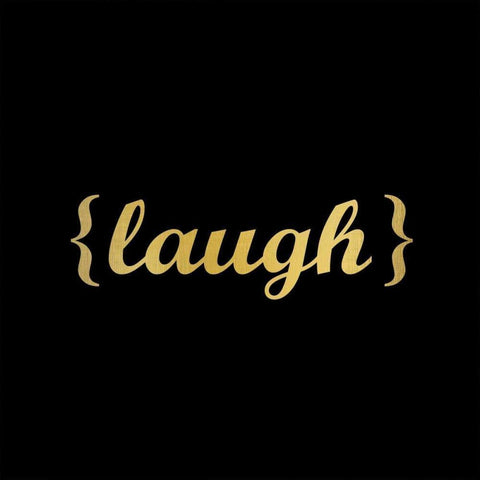 Laugh Black Modern Wood Framed Art Print with Double Matting by Allen, Kimberly