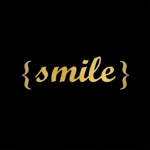 Smile White Modern Wood Framed Art Print with Double Matting by Allen, Kimberly