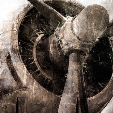 Tarnished Aircraft White Modern Wood Framed Art Print by Allen, Kimberly