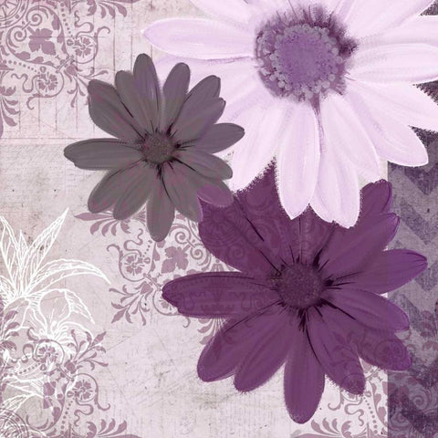 Purple Bloom 3 Black Modern Wood Framed Art Print by Allen, Kimberly