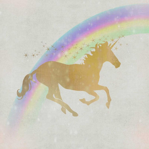 Follow the Rainbow 1 Gold Ornate Wood Framed Art Print with Double Matting by Allen, Kimberly