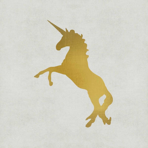 Unicorn Gold 2 Black Modern Wood Framed Art Print by Allen, Kimberly