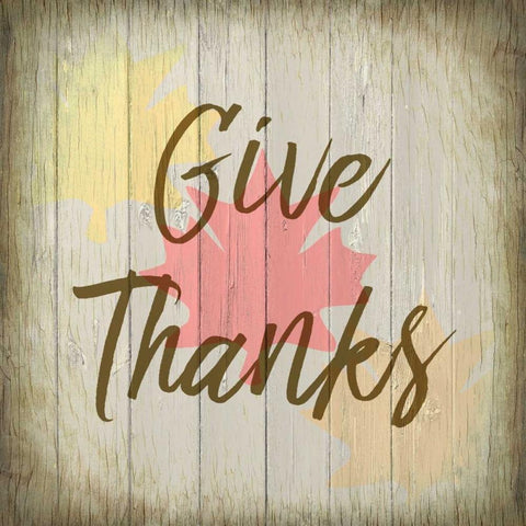 Give Thanks Black Modern Wood Framed Art Print with Double Matting by Allen, Kimberly