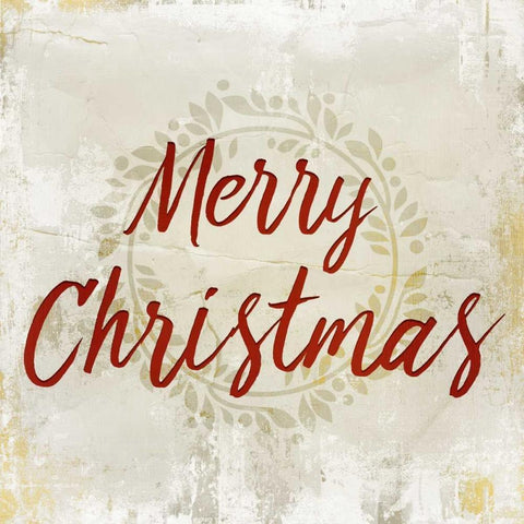 Merry Christmas White Modern Wood Framed Art Print by Allen, Kimberly