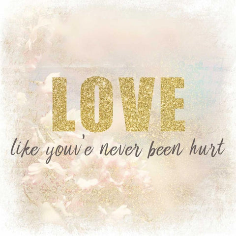 Love Black Modern Wood Framed Art Print with Double Matting by Allen, Kimberly