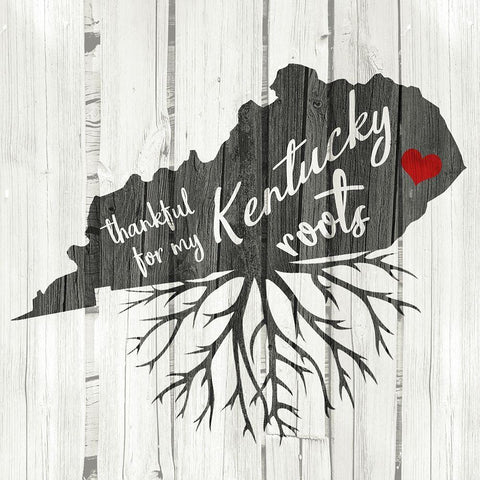 KY Roots Black Modern Wood Framed Art Print with Double Matting by Kimberly, Allen