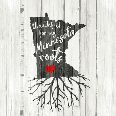 MN Roots White Modern Wood Framed Art Print by Kimberly, Allen