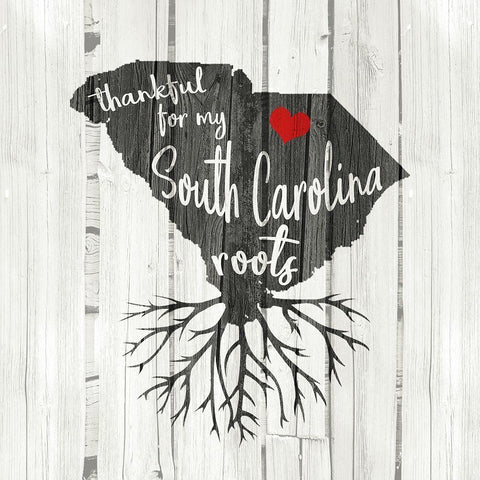 SC Roots White Modern Wood Framed Art Print by Kimberly, Allen