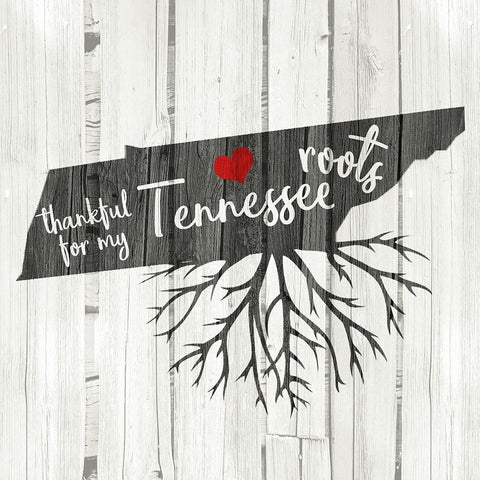 TN Roots Black Modern Wood Framed Art Print with Double Matting by Kimberly, Allen