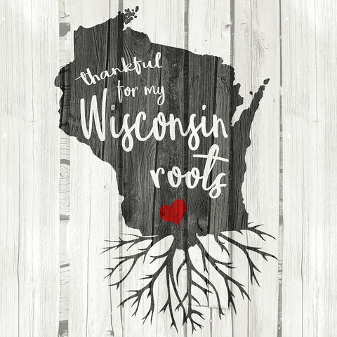 WI Roots Black Modern Wood Framed Art Print with Double Matting by Kimberly, Allen