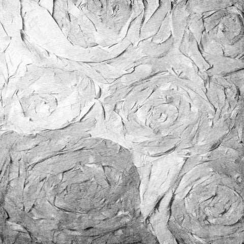 Paper Roses Grey 1 Black Ornate Wood Framed Art Print with Double Matting by Kimberly, Allen