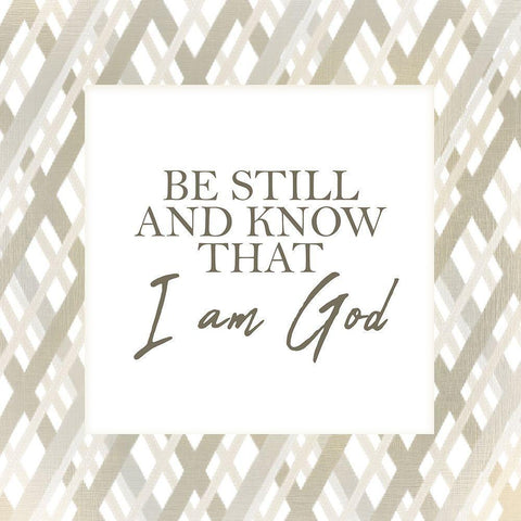 Be Still and Know Black Ornate Wood Framed Art Print with Double Matting by Kimberly, Allen