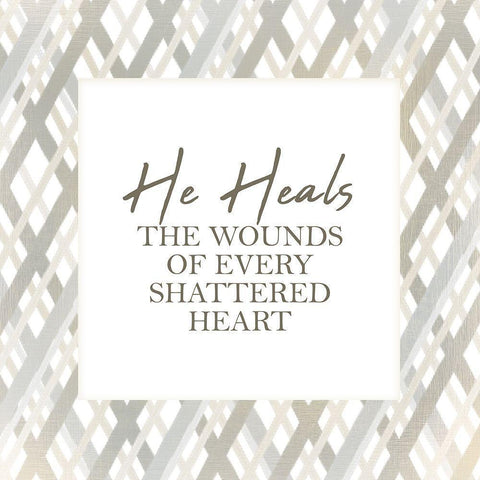 He Heals Black Modern Wood Framed Art Print with Double Matting by Kimberly, Allen