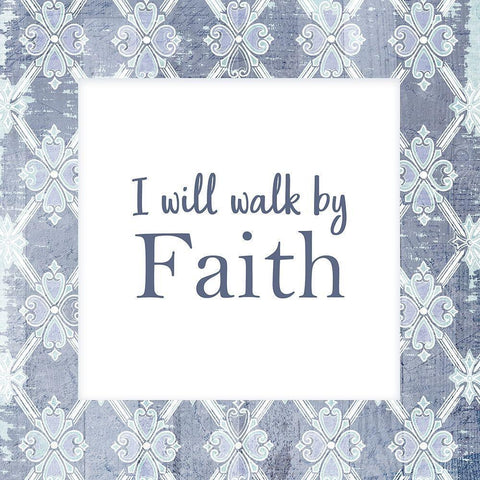 By Faith White Modern Wood Framed Art Print by Kimberly, Allen