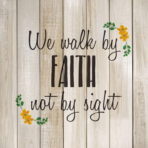 We alk by Faith White Modern Wood Framed Art Print with Double Matting by Kimberly, Allen