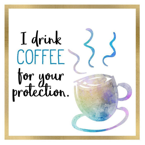 Just Coffee 3 Black Modern Wood Framed Art Print by Kimberly, Allen
