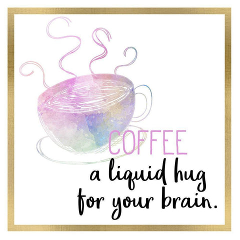 Just Coffee 5 Black Modern Wood Framed Art Print with Double Matting by Kimberly, Allen