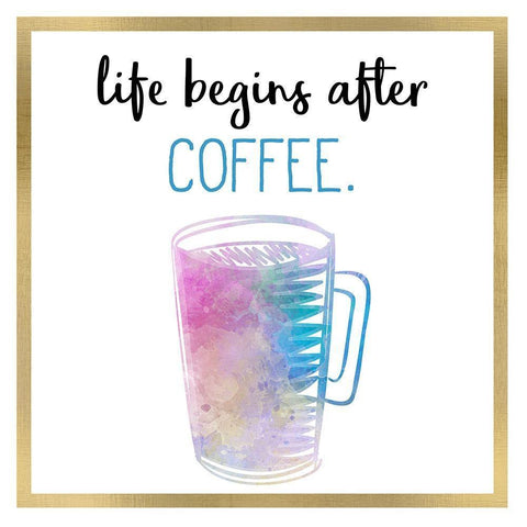 Just Coffee 6 Black Ornate Wood Framed Art Print with Double Matting by Kimberly, Allen