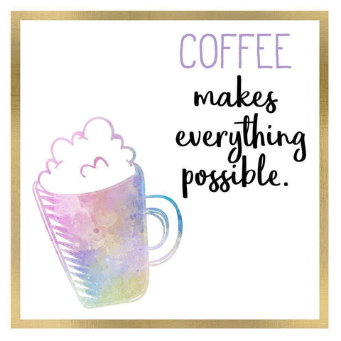 Just Coffee 8 Black Modern Wood Framed Art Print by Kimberly, Allen