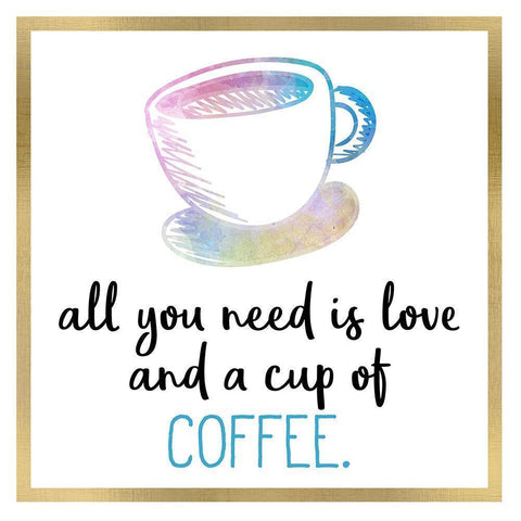 Just Coffee 9 Gold Ornate Wood Framed Art Print with Double Matting by Kimberly, Allen