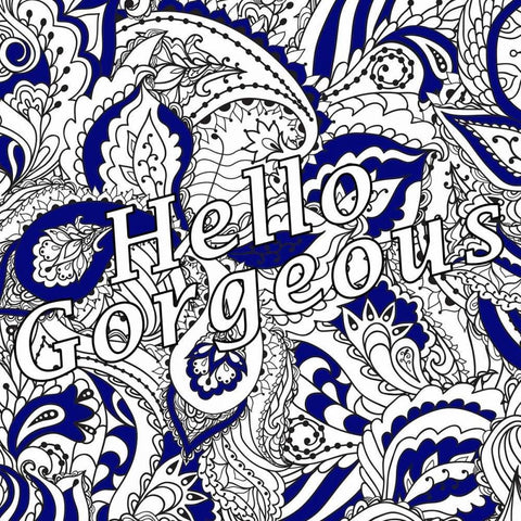 Hello Gorgeous Gold Ornate Wood Framed Art Print with Double Matting by Allen, Kimberly