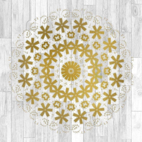 Wood Tile 2 Gold Ornate Wood Framed Art Print with Double Matting by Kimberly, Allen