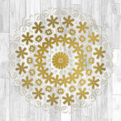Wood Tile 2 White Modern Wood Framed Art Print with Double Matting by Kimberly, Allen