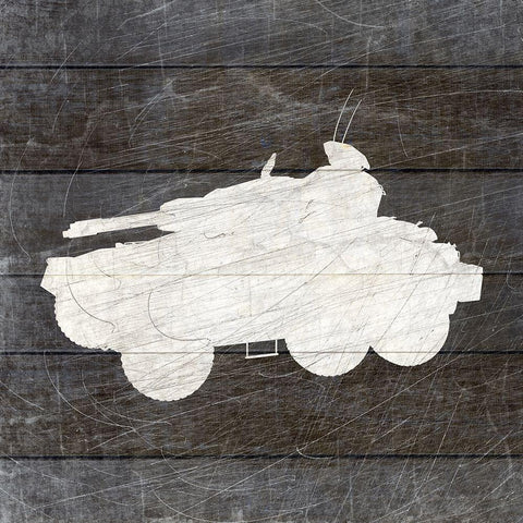 Military Vehicle 4 Black Modern Wood Framed Art Print by Kimberly, Allen