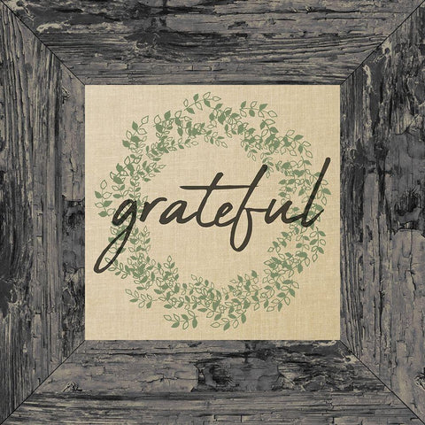 Grateful Frame White Modern Wood Framed Art Print with Double Matting by Kimberly, Allen