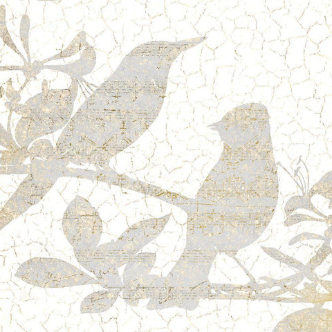 Bird Silhouette 2 Black Modern Wood Framed Art Print by Kimberly, Allen