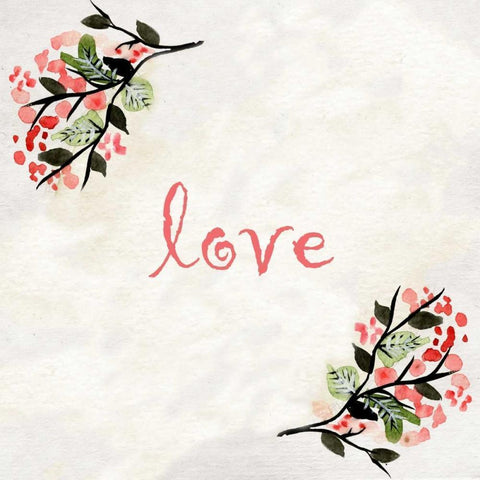 Love White Modern Wood Framed Art Print by Allen, Kimberly