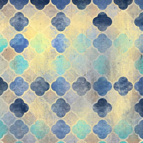 Indigo Marble Pattern Black Modern Wood Framed Art Print with Double Matting by Allen, Kimberly