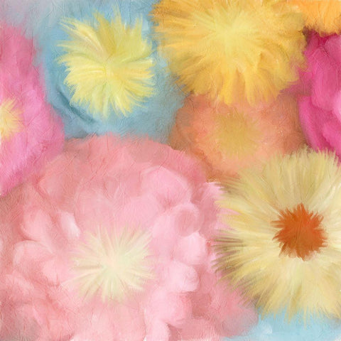 Cluster of Blooms 2 White Modern Wood Framed Art Print by Kimberly, Allen