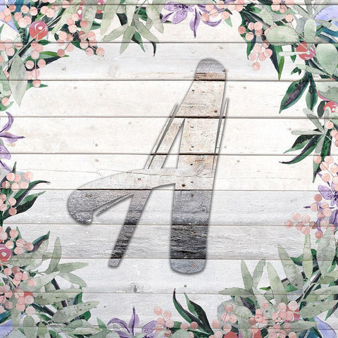 A Monogram Black Modern Wood Framed Art Print with Double Matting by Kimberly, Allen