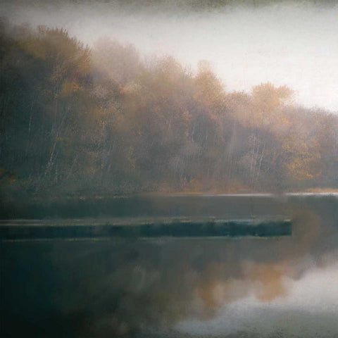Cloudy Lake 1 Black Modern Wood Framed Art Print by Allen, Kimberly