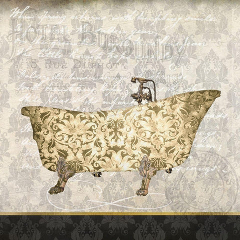 In The Hotel 1 Gold Ornate Wood Framed Art Print with Double Matting by Kimberly, Allen