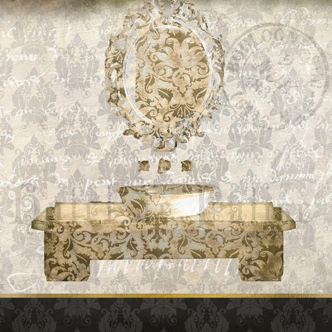 In The Hotel 3 White Modern Wood Framed Art Print with Double Matting by Kimberly, Allen