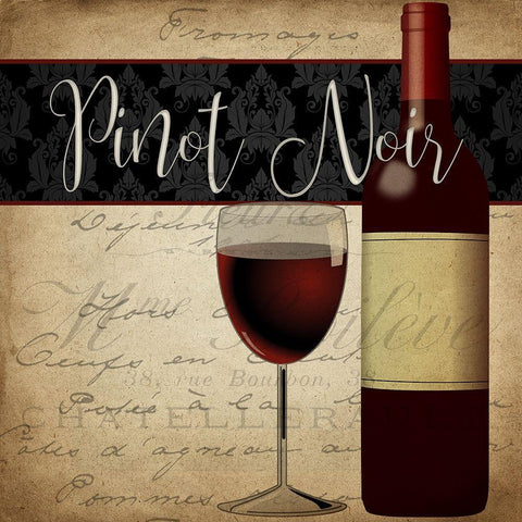 Fine Wine 3 White Modern Wood Framed Art Print by Kimberly, Allen