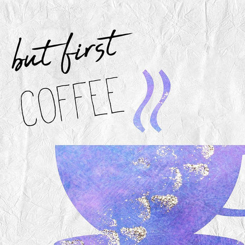 Coffee  Days 3 White Modern Wood Framed Art Print with Double Matting by Kimberly, Allen