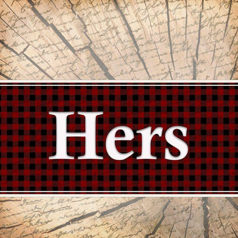 Hers and His 1 Black Modern Wood Framed Art Print by Kimberly, Allen