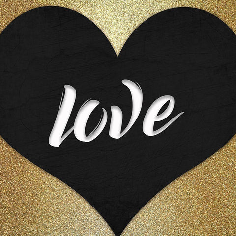 Paris Love 1 Gold Ornate Wood Framed Art Print with Double Matting by Kimberly, Allen