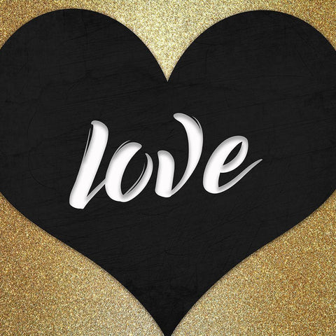 Paris Love 1 Black Ornate Wood Framed Art Print with Double Matting by Kimberly, Allen
