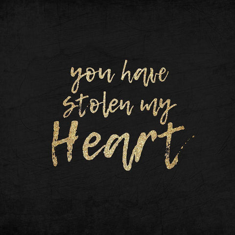 Stolen Heart White Modern Wood Framed Art Print by Kimberly, Allen
