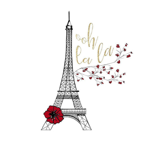 Paris Dreaming 1 Black Modern Wood Framed Art Print by Kimberly, Allen