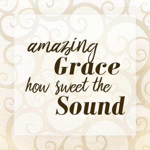 Amazing Grace White Modern Wood Framed Art Print with Double Matting by Allen, Kimberly