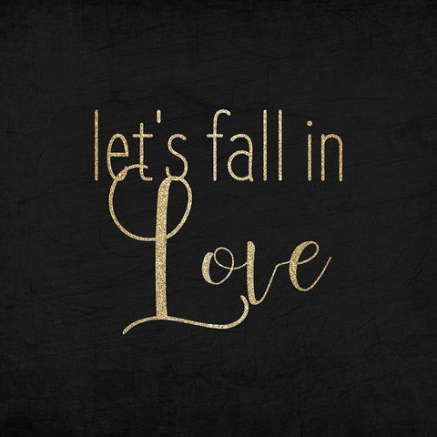 Fall in Love 1 White Modern Wood Framed Art Print with Double Matting by Kimberly, Allen