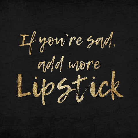 Lips 2 Black Ornate Wood Framed Art Print with Double Matting by Kimberly, Allen