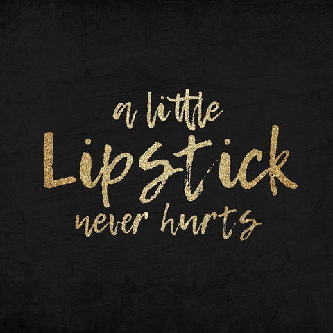 Lips 3 Black Ornate Wood Framed Art Print with Double Matting by Kimberly, Allen