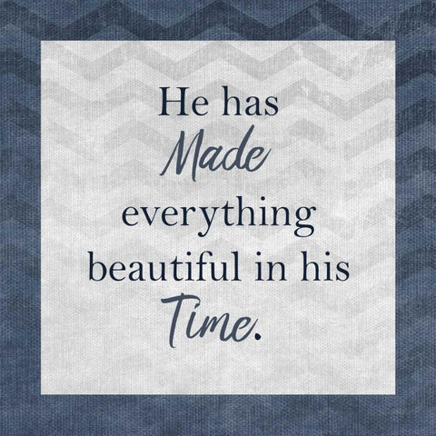 He Has Made White Modern Wood Framed Art Print with Double Matting by Allen, Kimberly