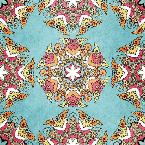 Bright Tile 1 White Modern Wood Framed Art Print by Kimberly, Allen